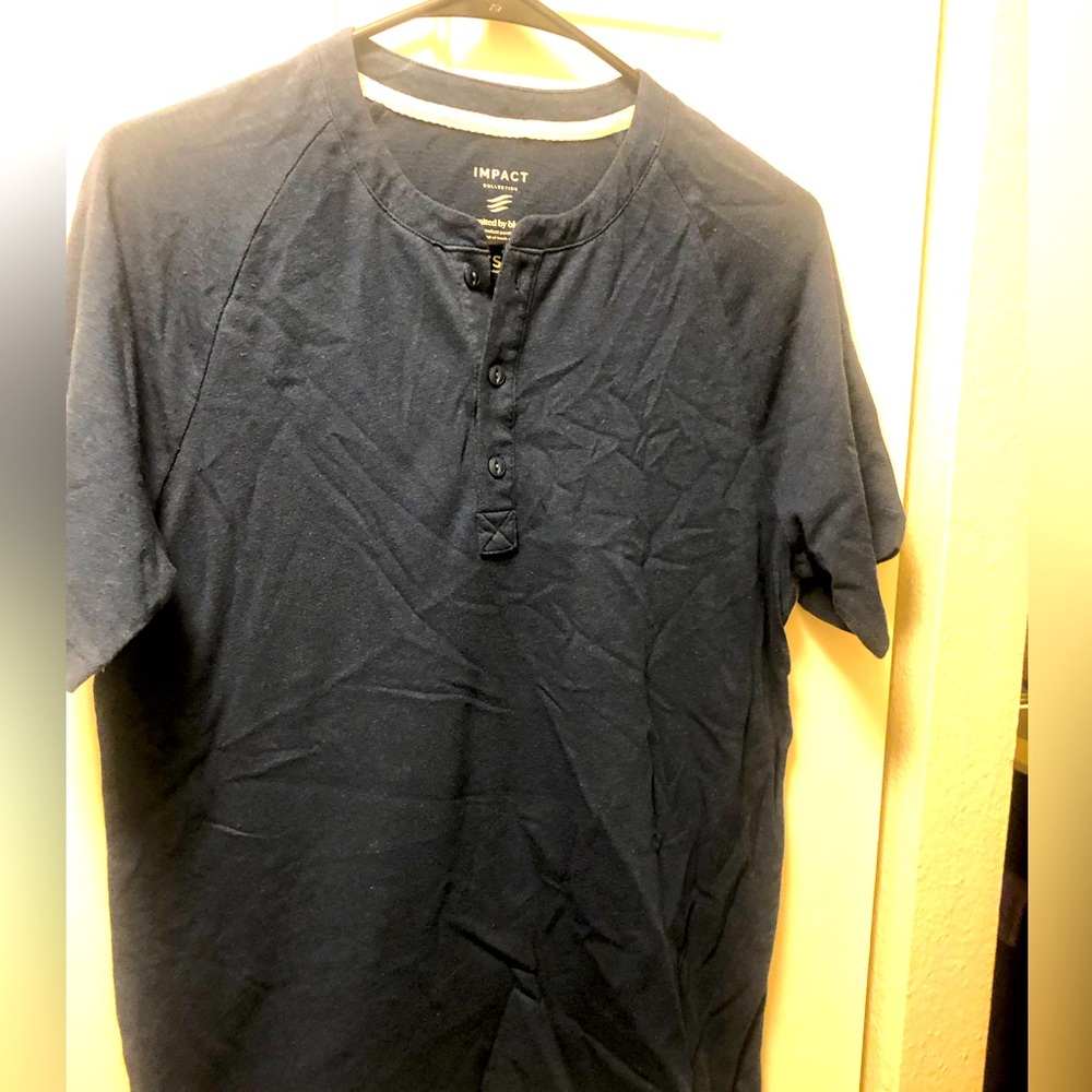 Impact Unit Blue Mens Black short Sleeve Casual Short Sleeve Size Small
